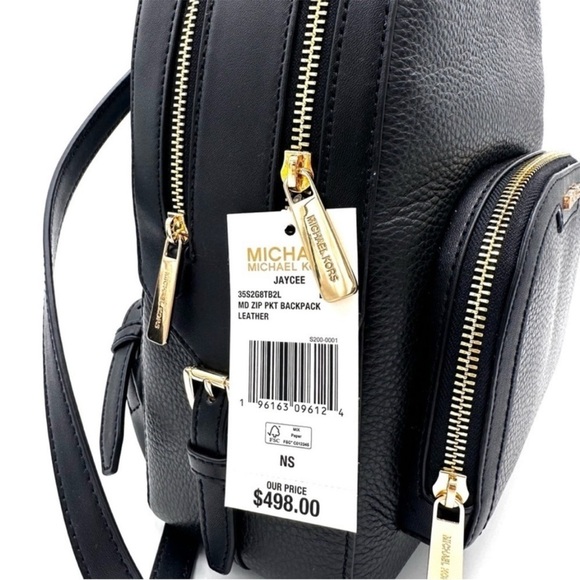 Michael Kors Medium Jaycee Backpack Black/Gold